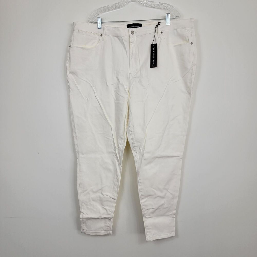 Colleen Lopez White Jeans 24W‎ Plus Size Ankle